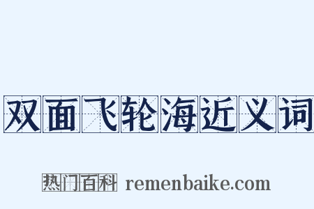 双面飞轮海近义词是什么意思的图片